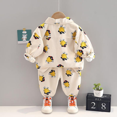 Children's long sleeve set spring and autumn three-piece set